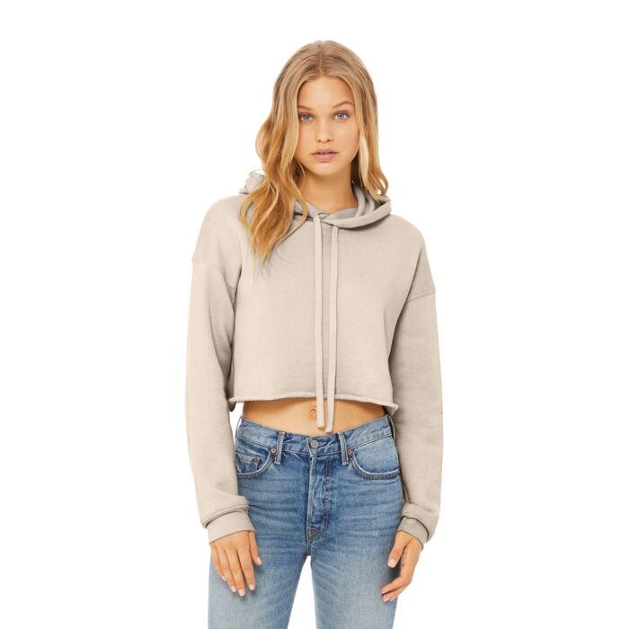 Women's Sponge Fleece Cropped Fleece Hoodie Thumbnail